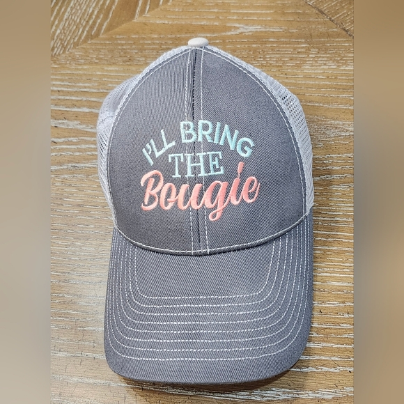 I'll Bring the Bougie Ladies Trucker Hat - Embroidered "AMY" Mesh Adjustable - Picture 1 of 7